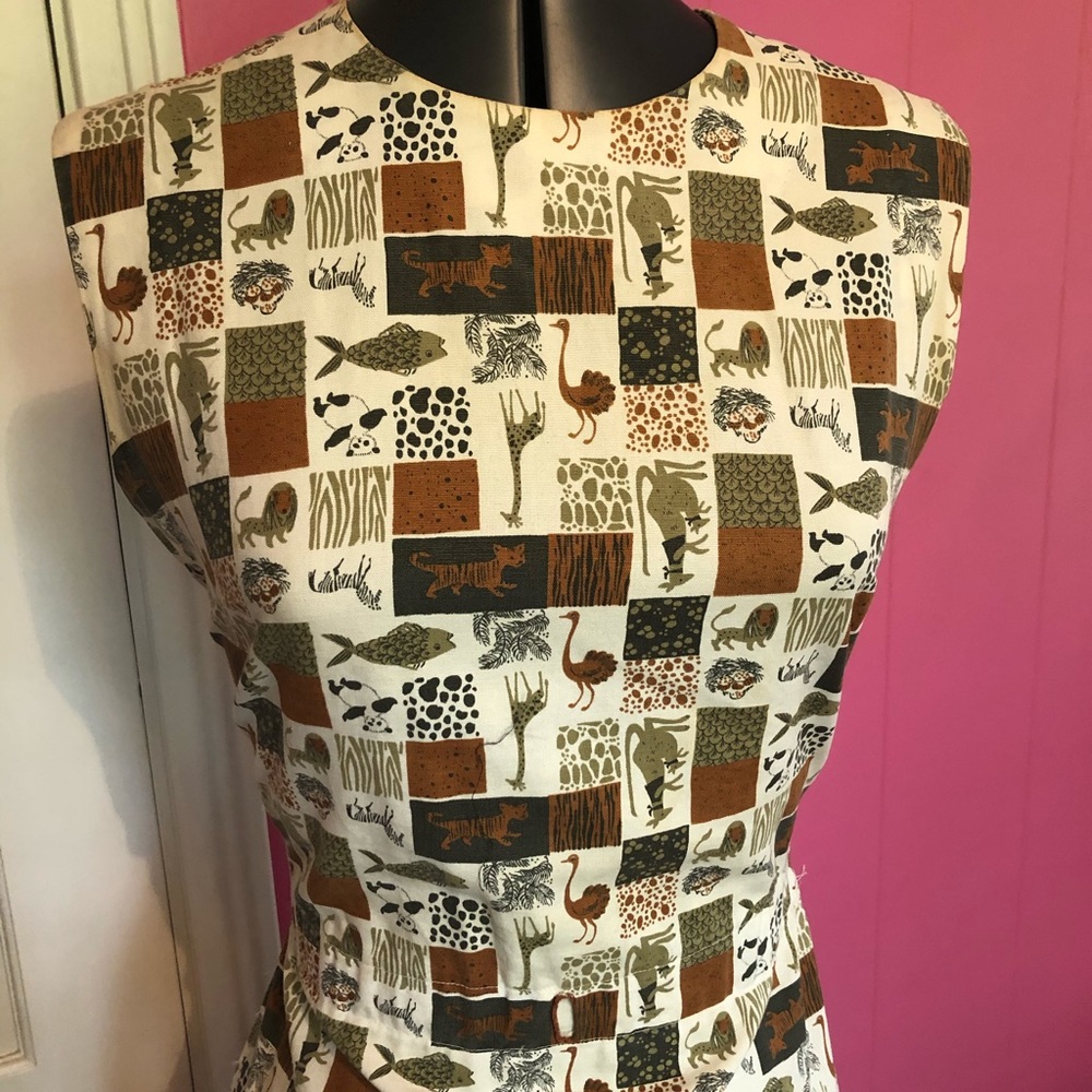 Vintage Safari Wiggle Dress